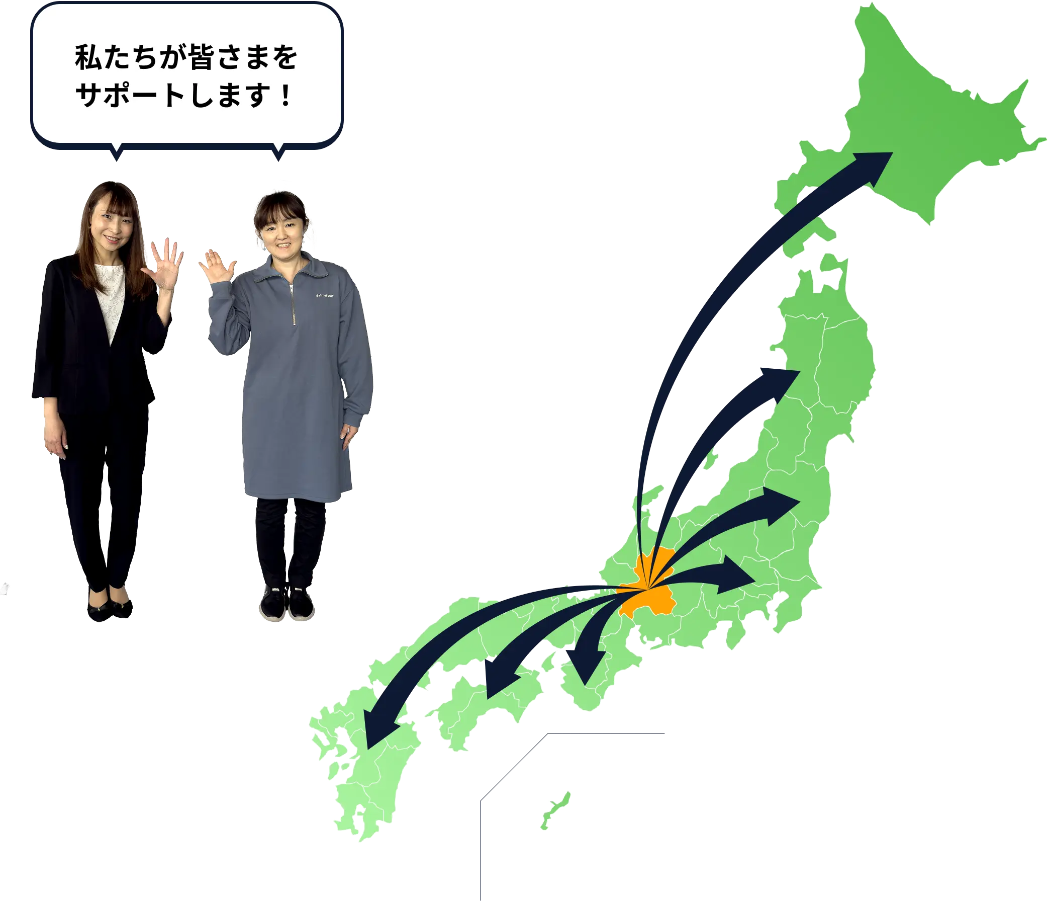 私達が皆さまをサポートします！