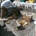 美濃市で墓石リフォーム工事 解体工事