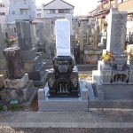 大垣市 羽衣霊苑で新しい墓石の建立工事