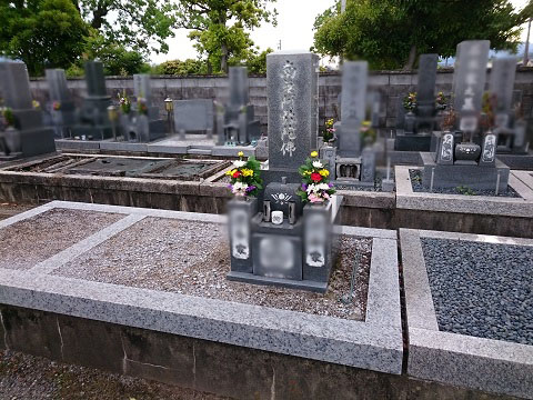 大垣市 興福寺墓地で墓石リフォーム工事、解体工事
