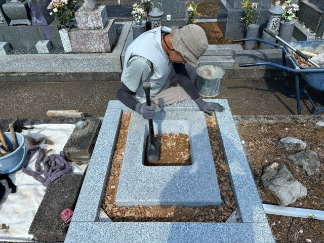 大垣北部霊園　新しいお墓の建立　③墓石の建立