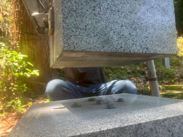 大垣市安楽寺 お墓リフォーム ②墓石設置