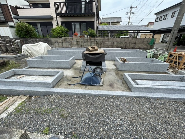 桑名市佛眼院　永代供養墓工事　㊳合祀塔設置