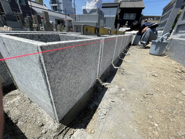 桑名市佛眼院　永代供養墓工事　㊸個別墓納骨室設置