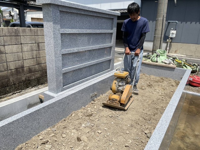 桑名市佛眼院 永代供養墓工事 ㊶個別墓納骨室設置