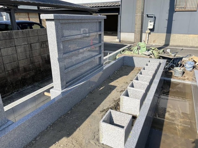 桑名市佛眼院　永代供養墓工事　㊷個別墓納骨室設置