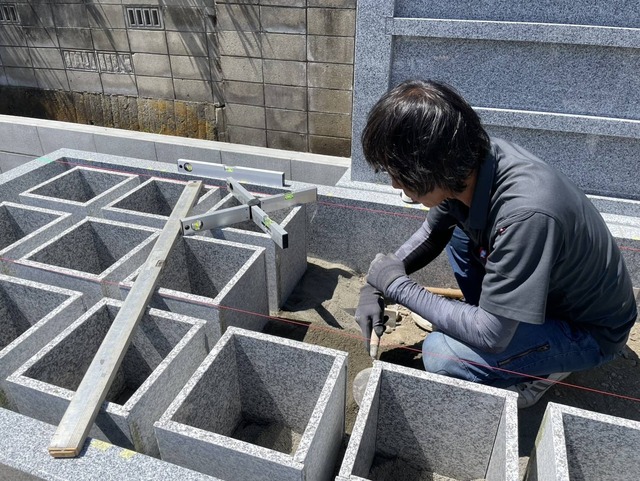 桑名市佛眼院　永代供養墓工事　㊸個別墓納骨室設置