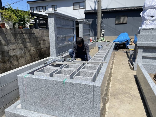 桑名市佛眼院　永代供養墓工事　㊸個別墓納骨室設置