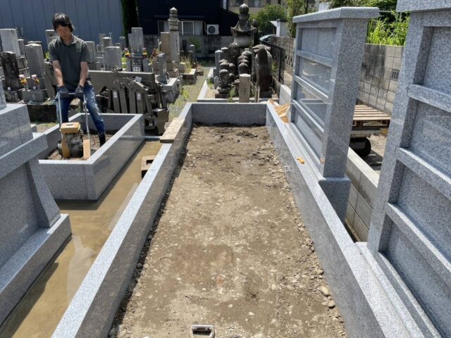 桑名市佛眼院 永代供養墓工事 ㊶個別墓納骨室設置